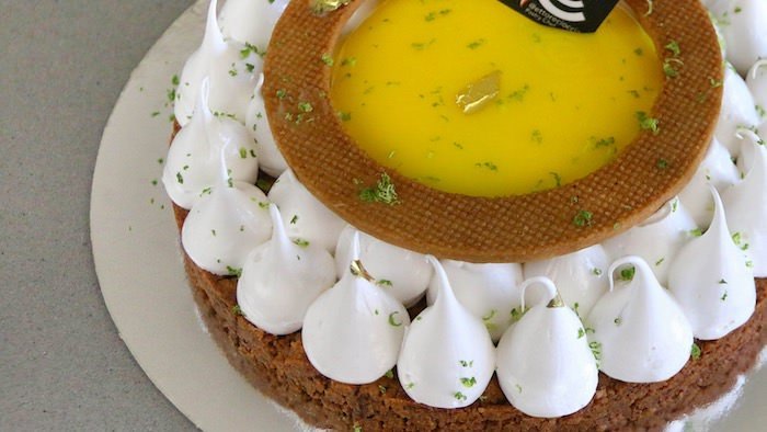 Lemon Tart con Streusel y Merengue suizo
