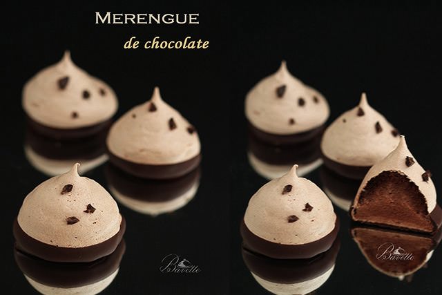 Merengue francés de chocolate