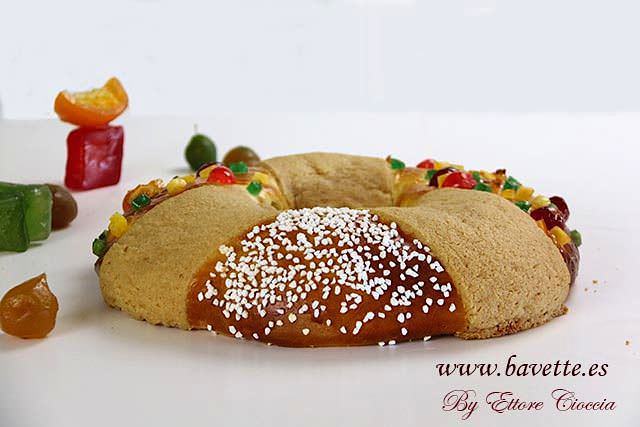 Roscón de Reyes con craquelín